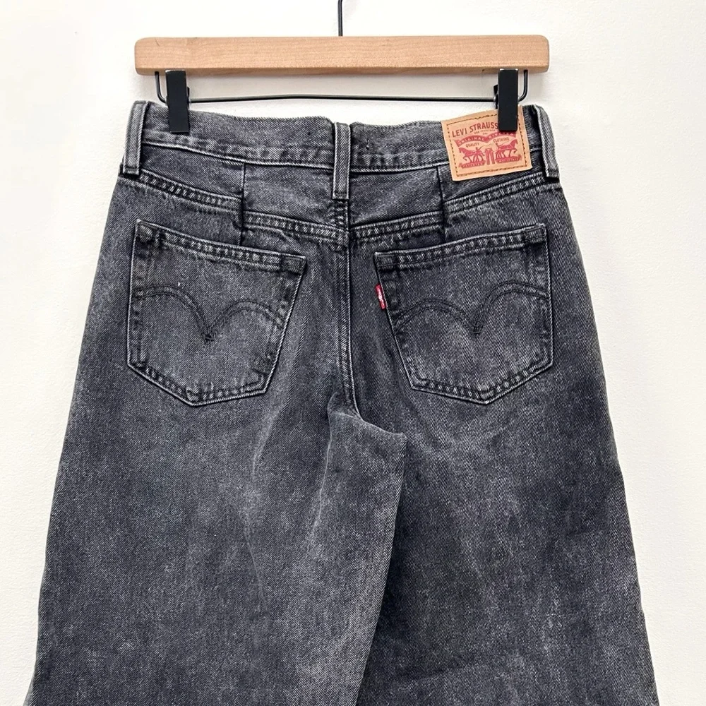 Levi’s ‘94 Baggy Wide Leg Jeans in Where’s My Phone Charcoal Washed Black sz 26